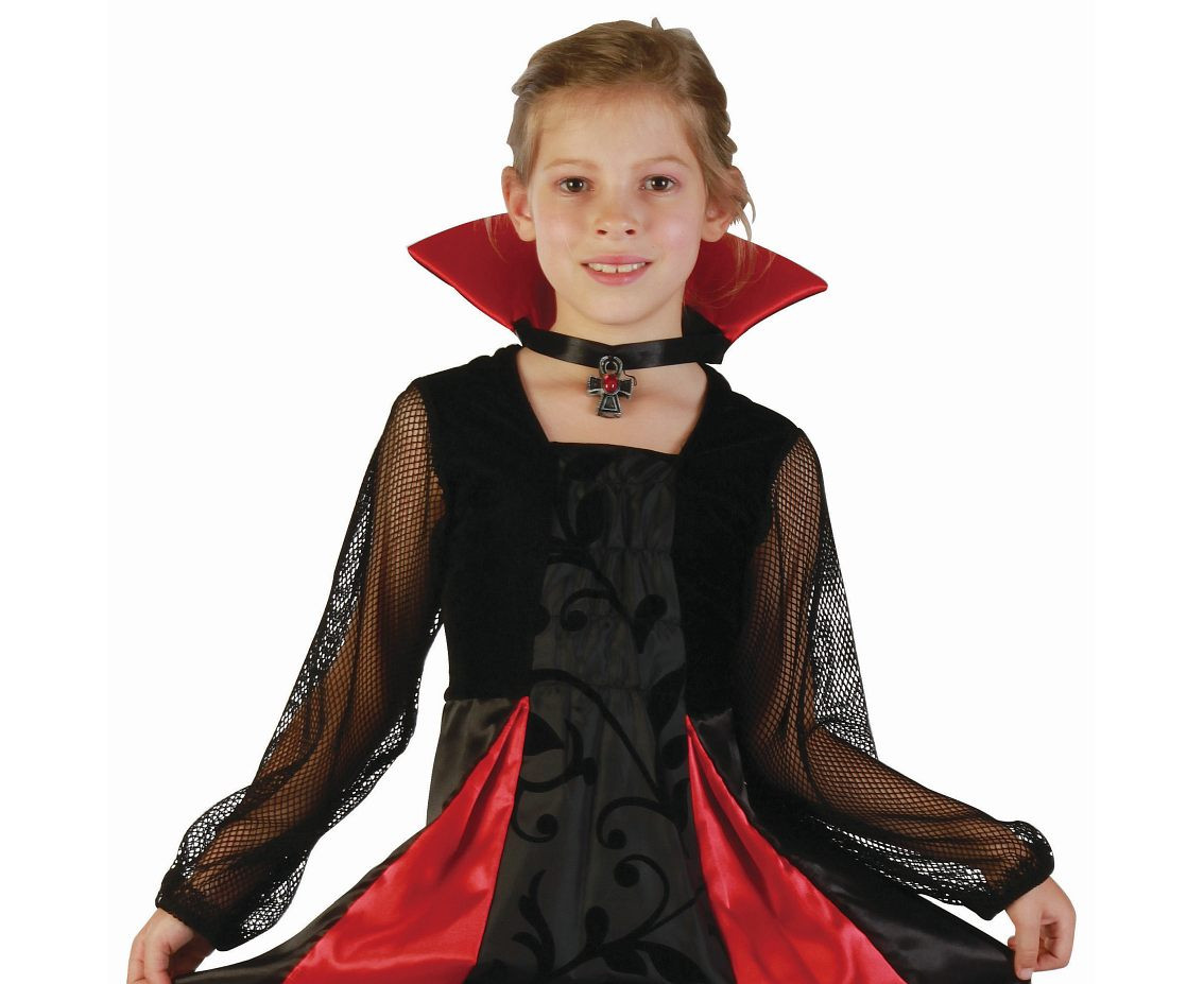 Role play-set for child Devil Vamipress (dress, collar), size 110/120 cm EOL